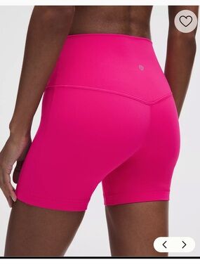 lululemon Align High-Rise Short Flamingo Fun Tone 6 inch inseam bike short